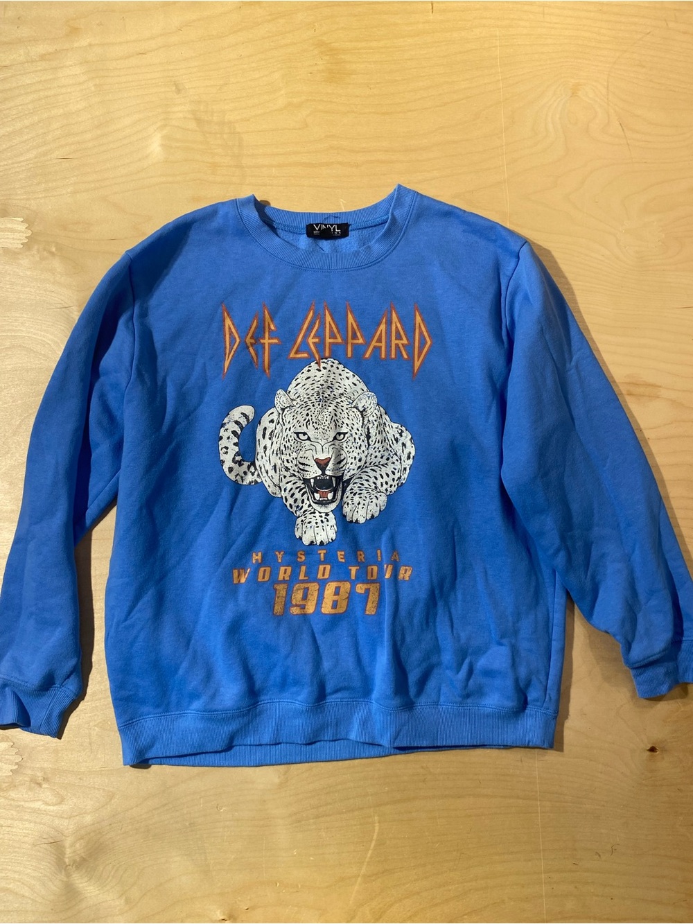 Vinyl Icons Def Leppard Crewneck Sweatshirt Hysteria World Tour 1987 XL (Z)